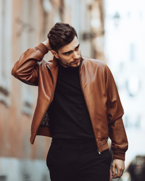 Peter bomber jacket | Puntopelle | Best leather shop in Rome